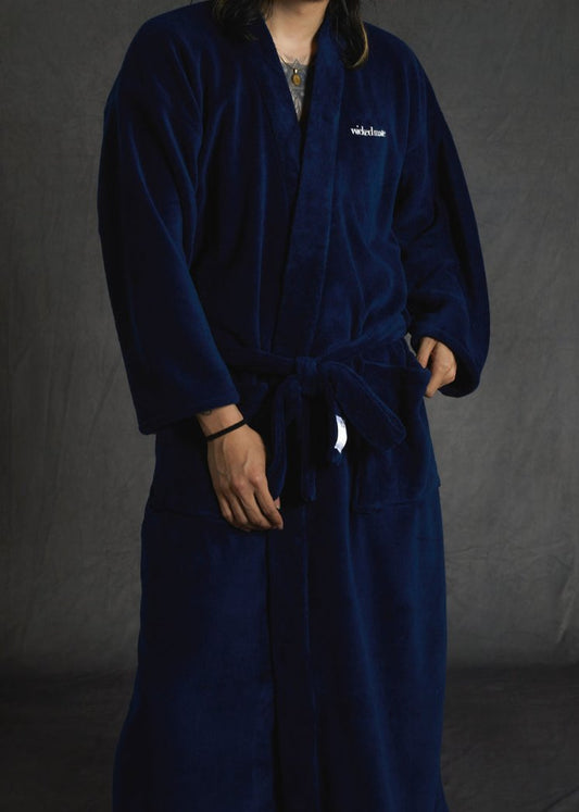 FLEECE GOWN / navy