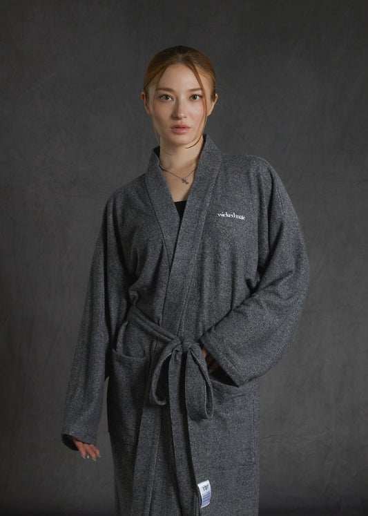 TOWEL GOWN / charcoal